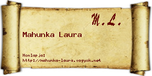 Mahunka Laura névjegykártya